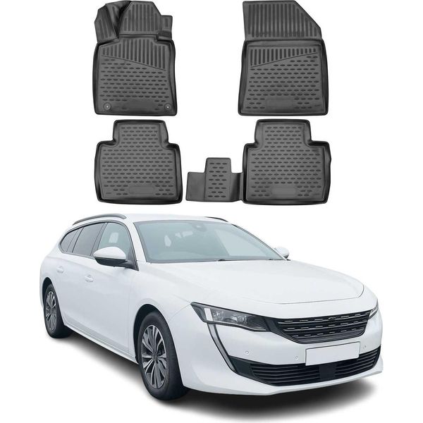 2018-2021 Peugeot 508 Sw Tappetini Tpe Nero 4 Pz-image