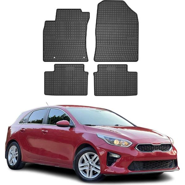 2018-2025 Kia Ceed Tappetini In Gomma Nero 4 Pz-image