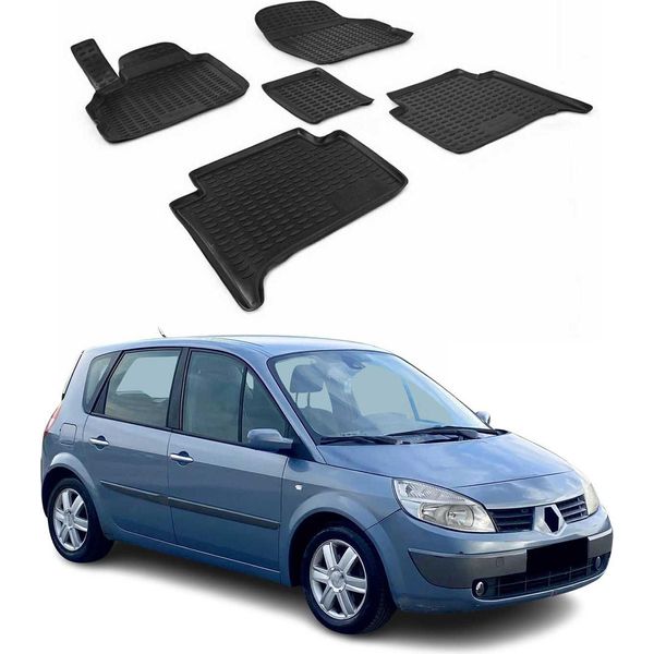 2003-2009 Renault Scenic Tappetini Tpe Nero 5 Pz-image