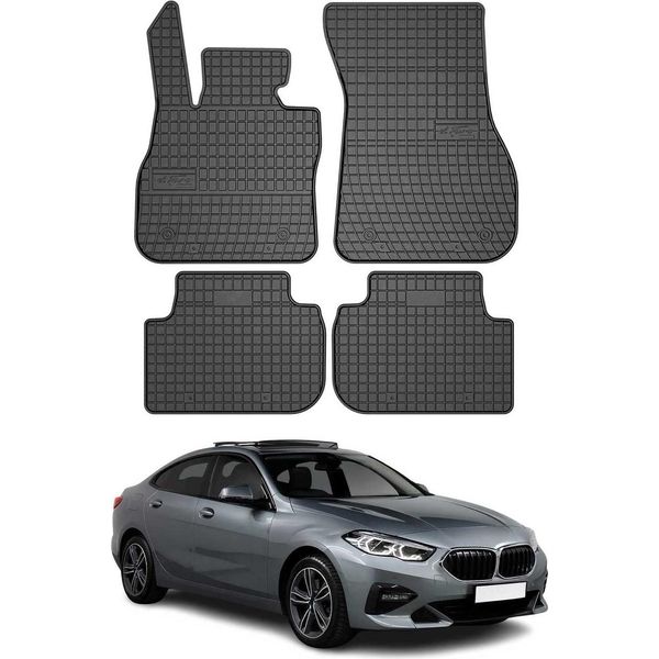 2019-2024 Bmw Serie 2 Gran Coupé Tappetini In Gomma Nera 4 Pz-image