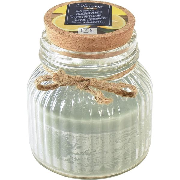 Candela Profumata In Vaso Con Citronella E Coperchio Di Sughero Retro Chic-image