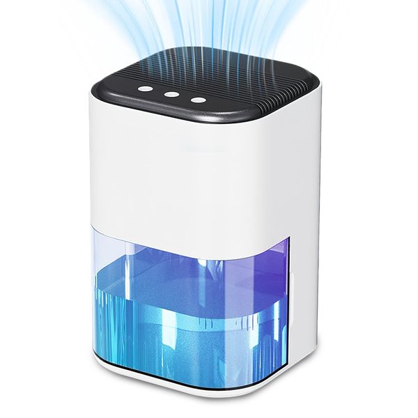 Aiorber Mini Deumidificatore 2L, Silenzioso E A Risparmio Energetico, Con Luce Rgb E Spegnimento Automatico, Per Camera Da Letto, Soggiorno E Ufficio - Bianco-image
