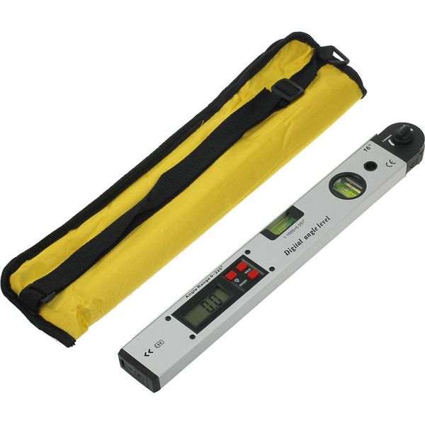 Goniometro Digitale Hyuduo, Guscio In Lega Di Alluminio Da 16 Pollici Con Display Lcd E Custodia Per Il Trasporto, Bolla A Doppio Livello, Angolo Di Misurazione 0-225 �� Per Seghe Elettriche Portatili, Seghe Da Banco, Troncatrici-image
