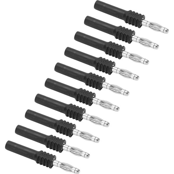 Spina A Banana Garosa, 10 Pezzi J.20025 Spina A Banana Da 4 Mm Maschio A 2 Mm Femmina Adattatore Per Multimetro A Banana Per L'industria, Riscaldatori Di Spazio (Nero)-image