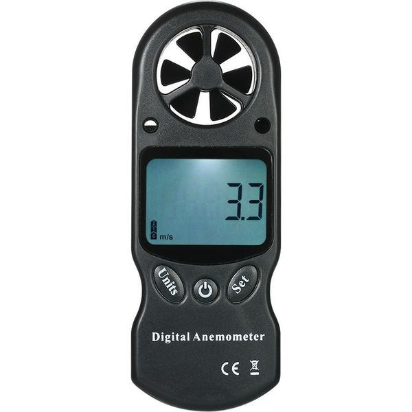 Anemometro Digitale Anemometro Portatile Misuratore Di Vento - Display Termometrico Con Retroilluminazione Per Misurare La Velocità Del Vento-image