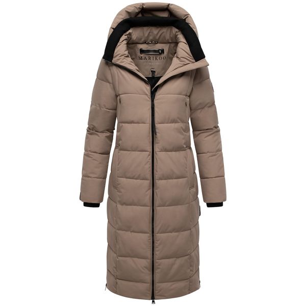 Marikoo Damen Winter Jacke Stepp Parka Mantel Anorak Winterjacke Warm GefüTtert Hoher Rippstrickkragen Kapuze Lanitaa-image