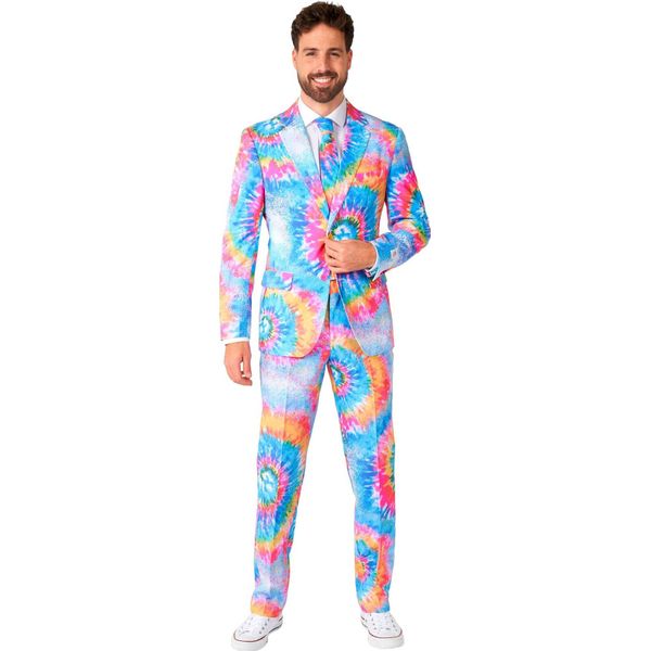 Mr. Tie Dye Hippie Abito Carnevale Costume Di Carnevale Taglia: 54-image