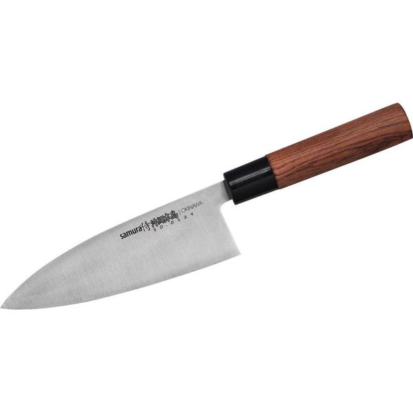 Samura Okinawa 6,7" Deba Knife - Coltello Da Cucina Giapponese Premium A Un'estremità Con Lama In Acciaio Superiore Per Tagli Di Precisione Ed Eccellenza Culinaria"-image