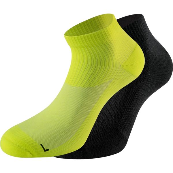 Lenz Calzini Sportivi Unisex Running 3.0 2 Paia , Giallo Neon, 35 - 38-image