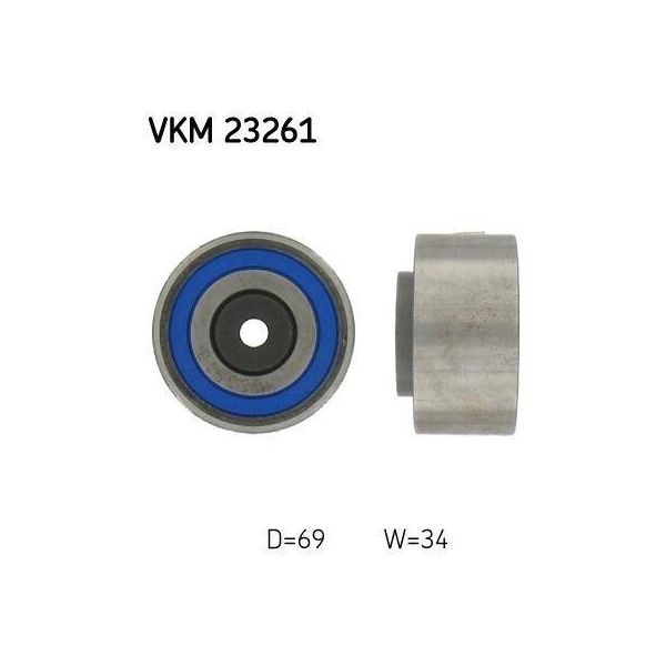 Skf Vkm 23261 Rullo Di Rinvio/Guida, Cinghia Dentata Oe 083055 Compatibile Con C5, C6, S-Type, Xf, Xj, Discovery, Range Rover, 407, 607-image