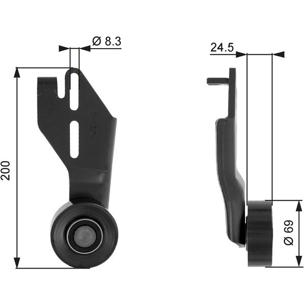 Gates T36063 - Oe 5751 26 Puleggia Tenditore, Cinghia A V Per Saxo, 106 Ii-image