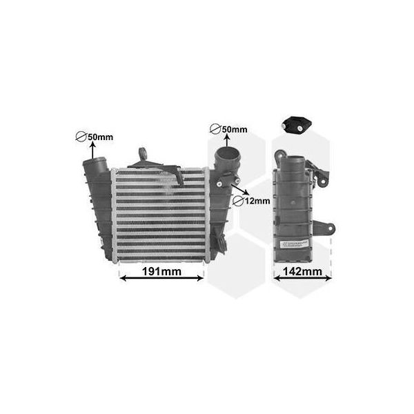 Van Wezel 58004213 - Intercooler Oe 6Q0145804A Per Cordoba (6L), Ibiza (6L), Fabia I (6Y), Fabia Ii (54), Roomster (5J), Polo (9N)-image