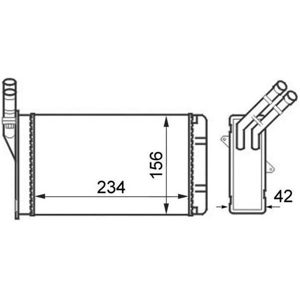 Mahle Ah 43 000S - Oe 644878 Scambiatore Di Calore, Riscaldatore Per Zx (N2), Berlingo, Xsara, 306, Partner (5, G), Partner Origin (G)-image