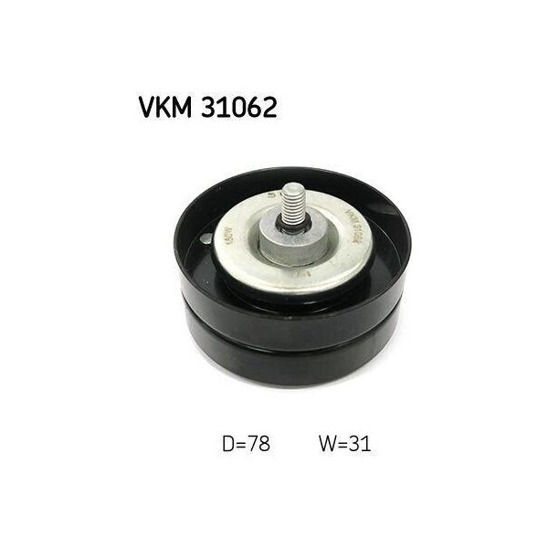 Skf Vkm 31062 - Oe 077 109 244 F Puleggia Folle, Cinghia A V Per A8 (4E), Phaeton (3D)-image