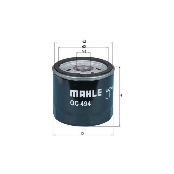 Mahle Oc 494 - Filtro Olio Oe 71739871 Per Stilo-image