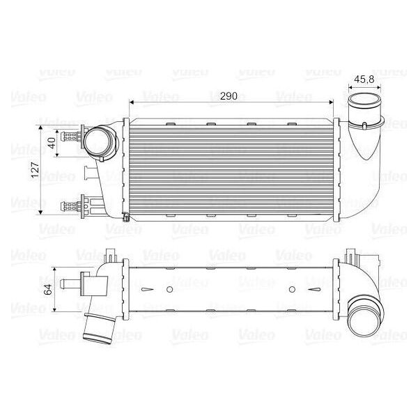 Valeo 818582 - Intercooler Oe 51787495 Per 500 (312), Ka (RU8)-image