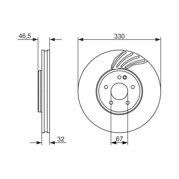 Bosch 0 986 479 719 - Oe 05135 475AA Disco Freno Per Crossfire, Clk (A208), Slk (R170)-image