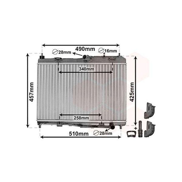 Van Wezel 18002440 - Oe 1523440 Radiatore, Raffreddamento Motore Per Fiesta Vi-image