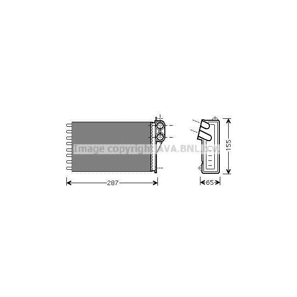 Prasco CNA6232 - Scambiatore Di Calore Oe 6448K9, Riscaldatore Per C2 (Jm), C2 Enterprise (Jg), C3 I (Fc, Fn), C3 Pluriel (Hb), 1007 (Km)-image