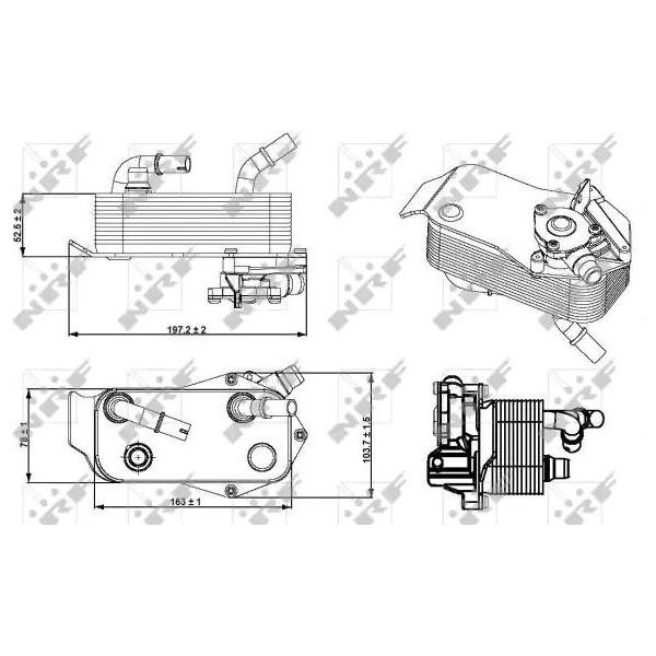 Nrf 31279 - Radiatore Olio Oe 17217551647 Per Serie 1 (E81), Serie 1 (E87), Serie 1 (E88), Serie 1 (E82), Serie 3 (E90), Serie 3 (E93), Serie 3 (E92), Serie 3 (E91), X1 (E84), Z4 (E89)-image
