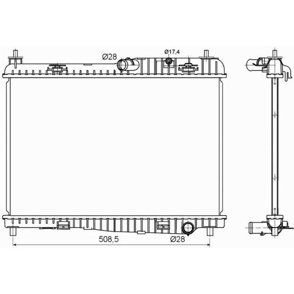 Nrf 53152 - Oe 1516267 Radiatore, Raffreddamento Motore Per B-Max, Fiesta Vi-image