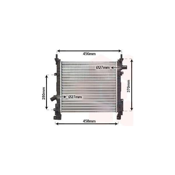Van Wezel Radiatore Raffreddamento Motore 18002373 Per Ford Ka (Rb_) Street Ka (RL2)-image