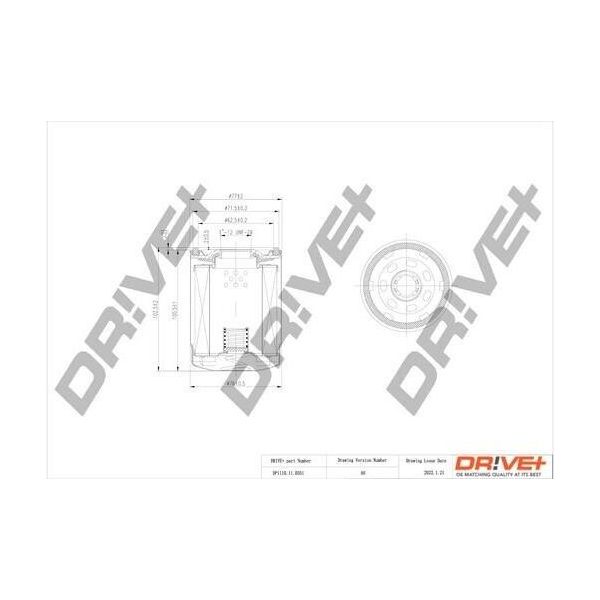 Dr!Ve+ DP1110.11.0351 - Filtro Olio Oe 02C2C41611 Per S-Type (X200), Xf (X250), Xj (X350, X358), XK8 (X100), Xk (X150), Range Rover Iii (L322), Range Rover Sport (L320)-image