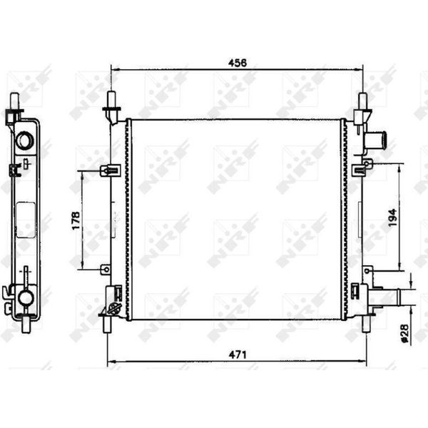 Nrf 54601 - Oe 1025532 Radiatore, Raffreddamento Motore Per Ka (Rb)-image