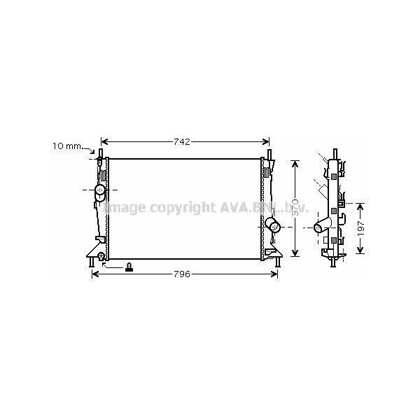 Prasco FDA2369 - Oe 1305492 Radiatore, Raffreddamento Motore Per Focus Ii, C-Max, Focus C-Max (DM2), 3 (Bk), C30 (533), S40 Ii (544), V50 (545)-image