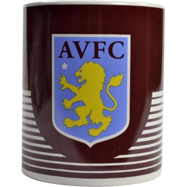 Aston Villa Fc - Tazza Da Caffè, Linear BS3293 (Taglia Unica) (Bianco/Rosso)-image