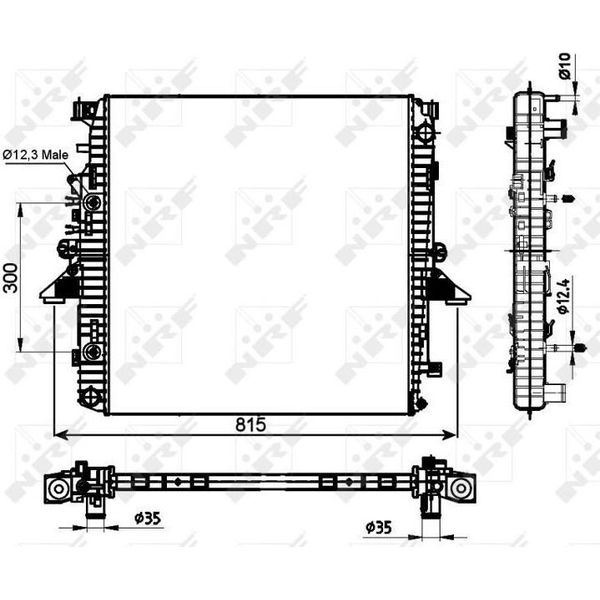 Nrf 53097 - Radiatore Oe LR021777, Raffreddamento Motore Per Discovery Iii (L319), Range Rover Sport (L320)-image