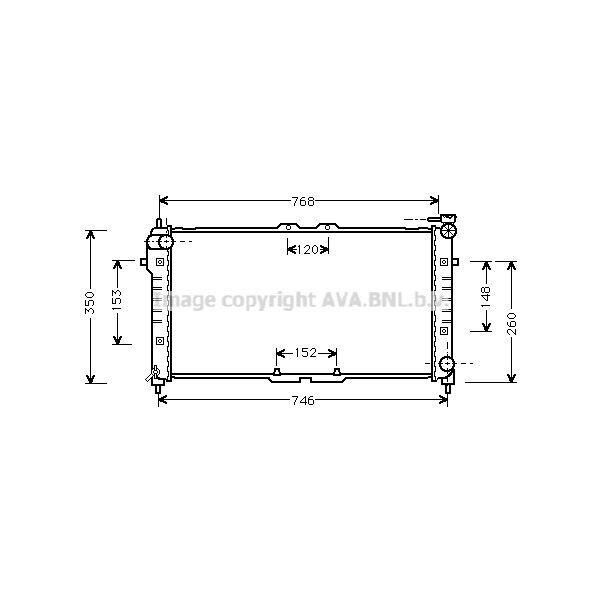 Prasco MZ2027 - Radiatore Oe FP5915200, Raffreddamento Motore Per MX-6 (Gd), MX-6 (Ge)-image