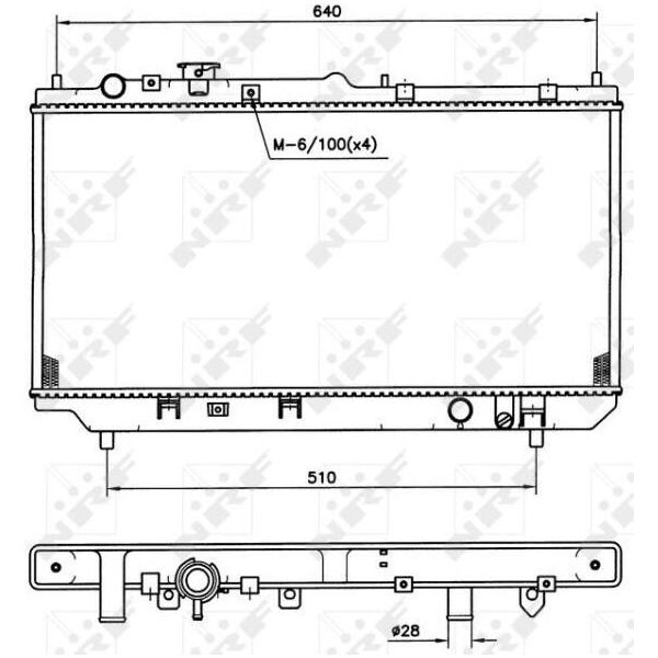 Nrf 509511 - Oe B6BF15200A Radiatore, Raffreddamento Motore Per 323 (Bj), 323 (Ba)-image