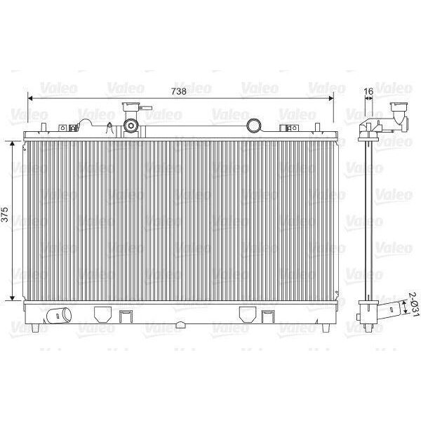 Valeo 734410 - Radiatore Oe RF5C 15 200, Raffreddamento Motore Per 6 (G)-image