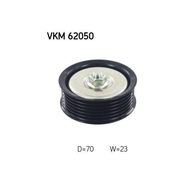 Skf Vkm 62050 - Oe 11925 JD20A Puleggia Folle, Cinghia Multipla Con Nervatura A V Per Qashqai +2 I (J10), Tiida (C11)-image