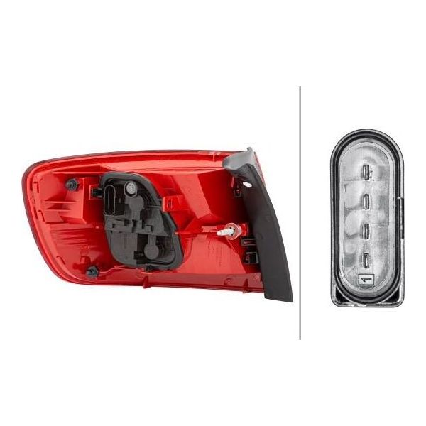 Hella 2VA 354 542-021 - Oe 4F9 945 096 B Lampada Combinata Posteriore, Destra, Parte Esterna Per A6 4F-image