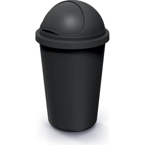 Keden® Cestino Rifiuti 50L Con Coperchio Pattumiera Secchio 100% Plastica Riciclata Per Ufficio Portacarta Raccolta Differenziata-image