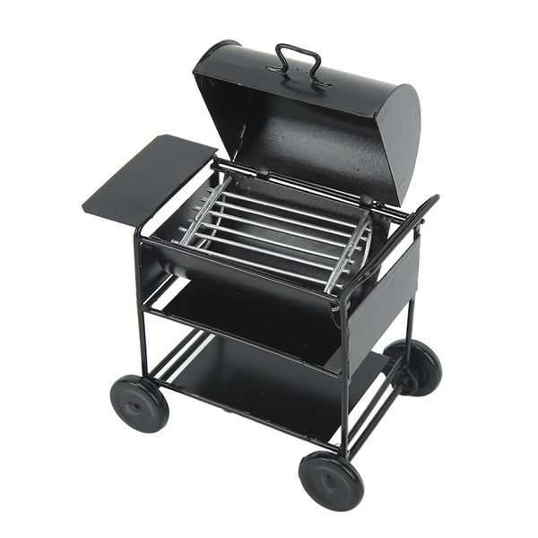Casa Delle Bambole Mini Bbq Grill, Mini Bbq Grill Oven Model, 1/12 Bbq Grill Oven Model, 1/12 Bbq Grill Model, Dollhouse Miniature Bbq Grill, Dollhouse Decorazione-image