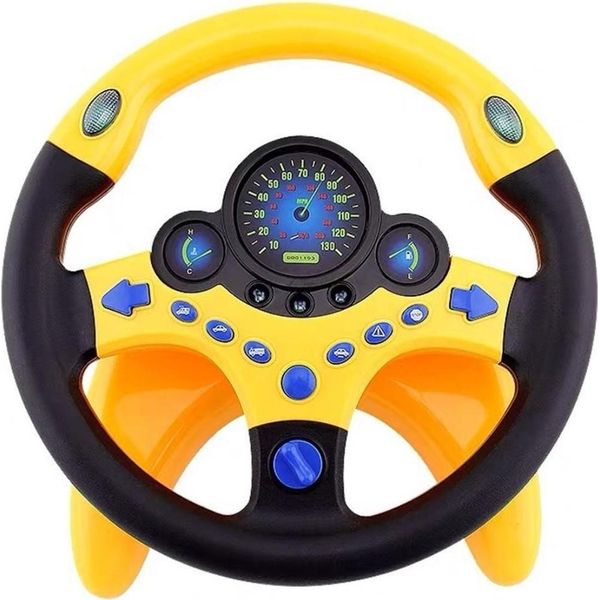 Volante Per Bambini, Volante Per Bambini, Volante Interattivo Per Piccoli Piloti, Giocattolo Regolabile Per Bambini Con Volante Ed Effetti Sonori - Wheelplay Yellow-image