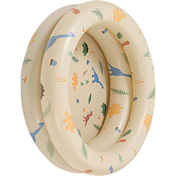 Piscina Gonfiabile Baby Retro Blow Up Piscina Famiglia Stile Carino Addensato Acqua Piscina (Beige Dinosauro)-image