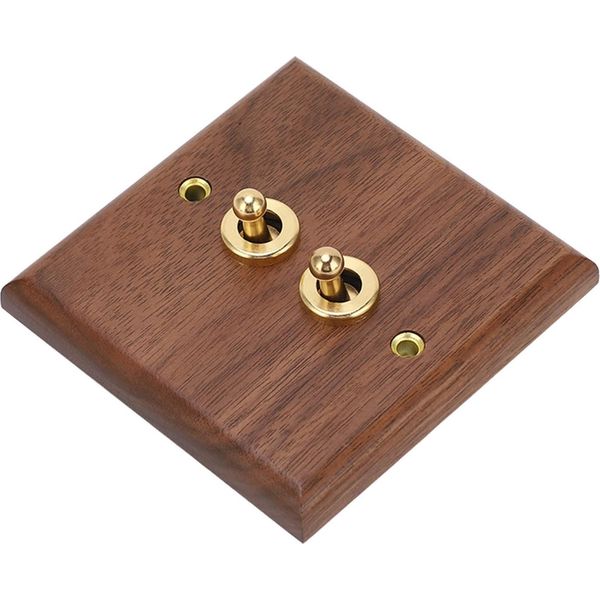 Interruttore A Levetta Doppio, Interruttore A Levetta Doppio 250V, Interruttore A Levetta, Interruttore A Levetta 250V, Pannello Interruttore A Levetta, Pannello A Parete In Legno Di Noce-image