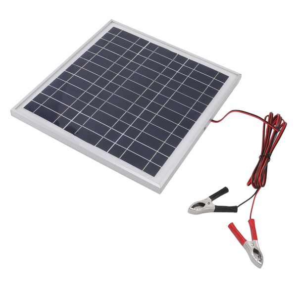 Pannello Solare, Pannello Solare Con Clip Per Batteria, Pannello Solare Portatile, Pannello Solare 50W, Pannello Solare In Silicio Monocristallino, Pannello Solare All'aperto-image