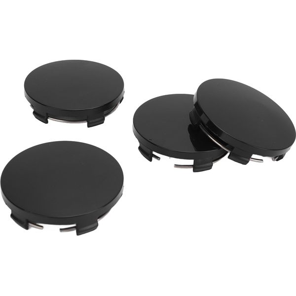 4PCS 60Mm Car Wheel Center Hub Cap Con Anello Di Ferro Elegante Ruota Tyre Center Rim Hub Cover Universale Per Il Veicolo Nero-image