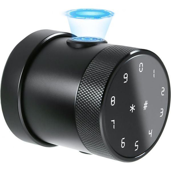 Pomello Della Porta Dell'impronta Digitale, Serratura Della Porta Biometrica, Pomello Della Porta Dell'impronta Del Pollice-image
