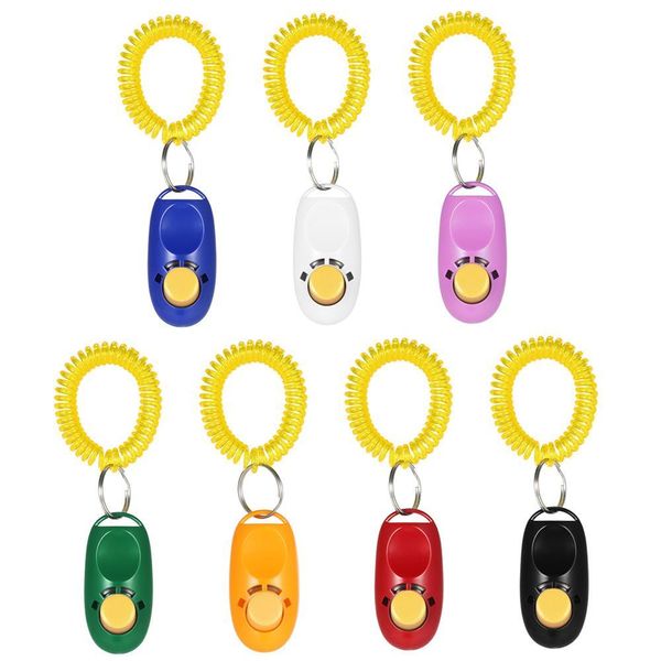 Nuovo 7 Pack Pet Dog Training Clicker Trainer Aiuto Polso Clicker Strumento Per Il Cane-image