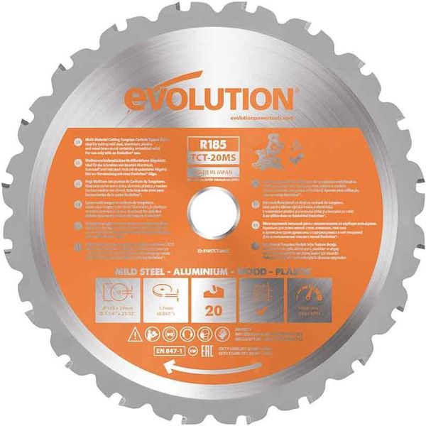 Evolution Rage 185 Mm / 20Z Tct Lama Multiuso In Widia Per Troncatrici Evolution-image