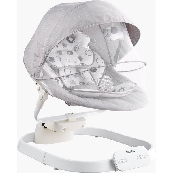 Dondolo Per Bambini Sdraietta Per Bambini Lettino Per Bambini 3 Posizioni Di Seduta Telecomando Bluetooth-image