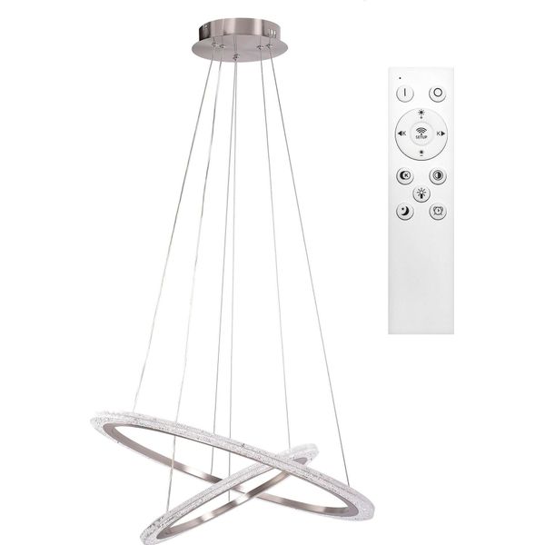 Lampadario A Sospensione Toolight Lhj045-Cp2 Brush Nickel-image