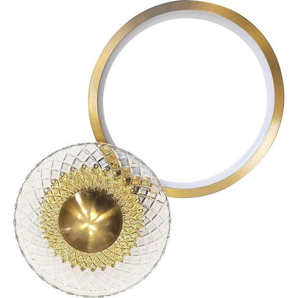 Applique Da Parete Toolight Lhj071-W Brush Gold-image