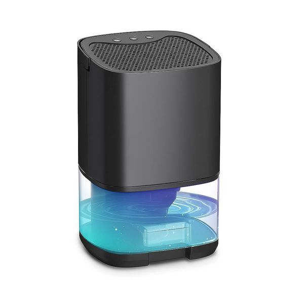 Aiorber Mini Deumidificatore Silenzioso Con Ionizzatore, Luce D'atmosfera Rgb E Spegnimento Automatico - Nero-image